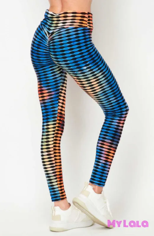 2 Toned Tie Dye Booty Lift (Blue/Orange)