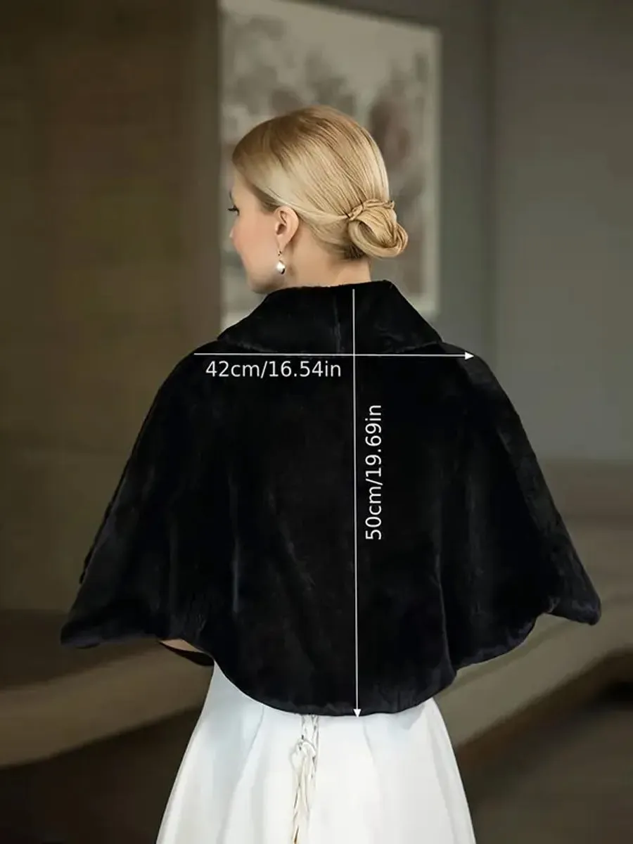 2025 Black Baroque Style Sparkling Bridal Shawl With Diamond Buckle