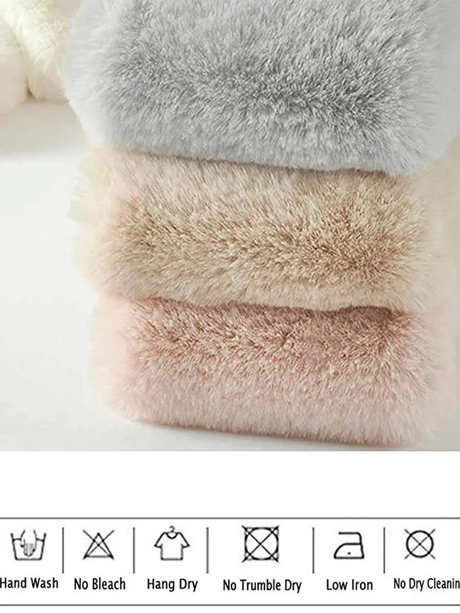 2025 Wedding Short Faux fur cape Beige Fur Shawls