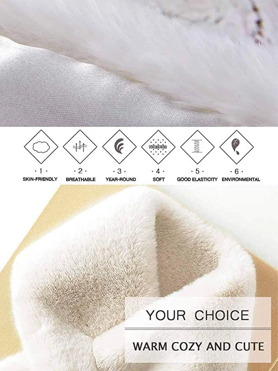 2025 Wedding Short Faux fur cape Beige Fur Shawls