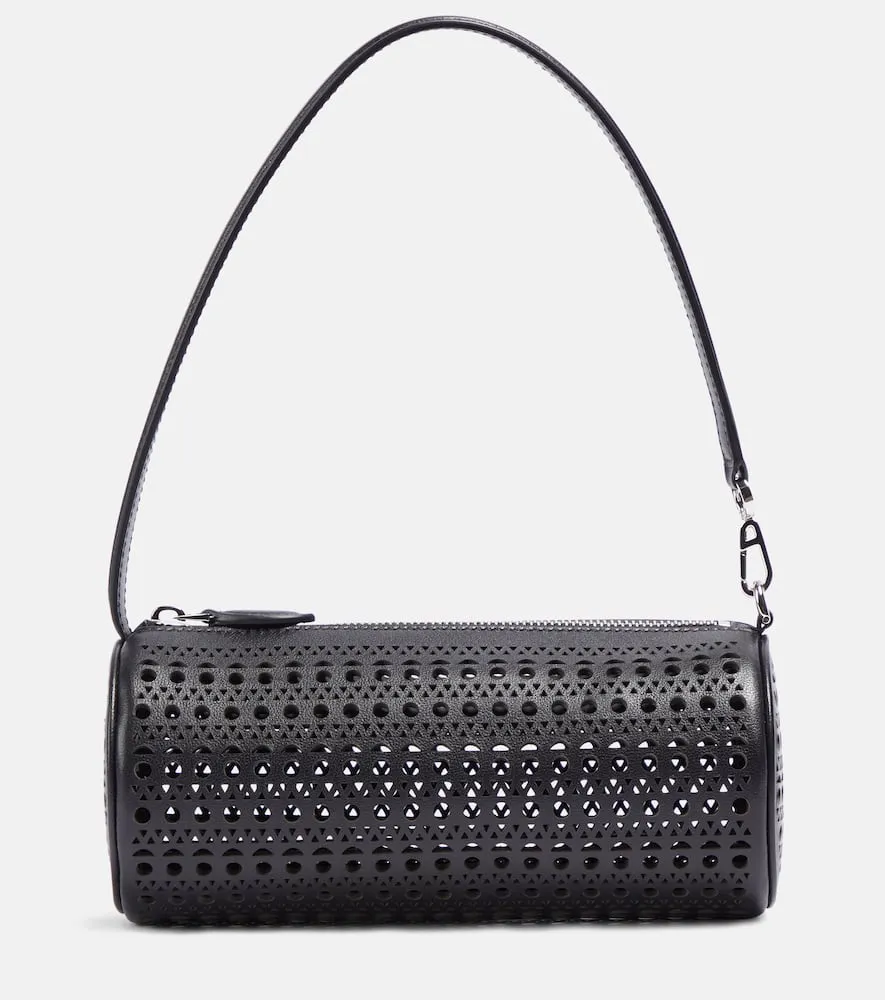 Alaia Tube perforated leather shoulder bag
