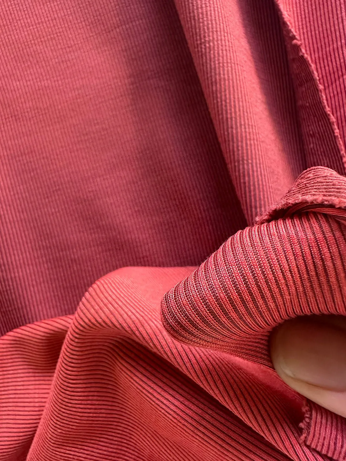 Athleisure Two Tone Ribbed Spandex Cayenne