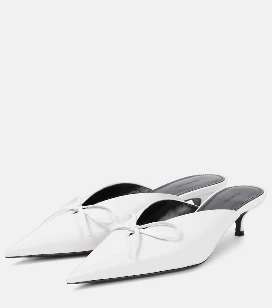 Balenciaga Knife Bow leather mules