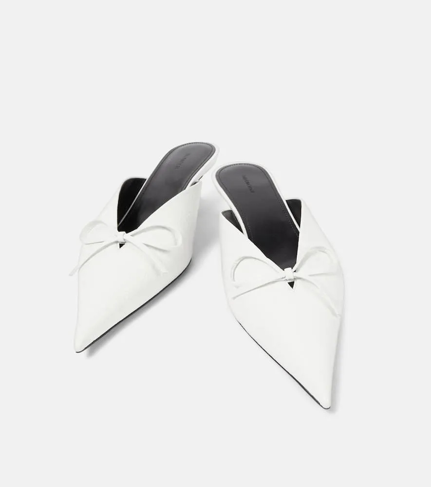 Balenciaga Knife Bow leather mules