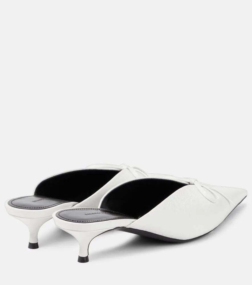 Balenciaga Knife Bow leather mules