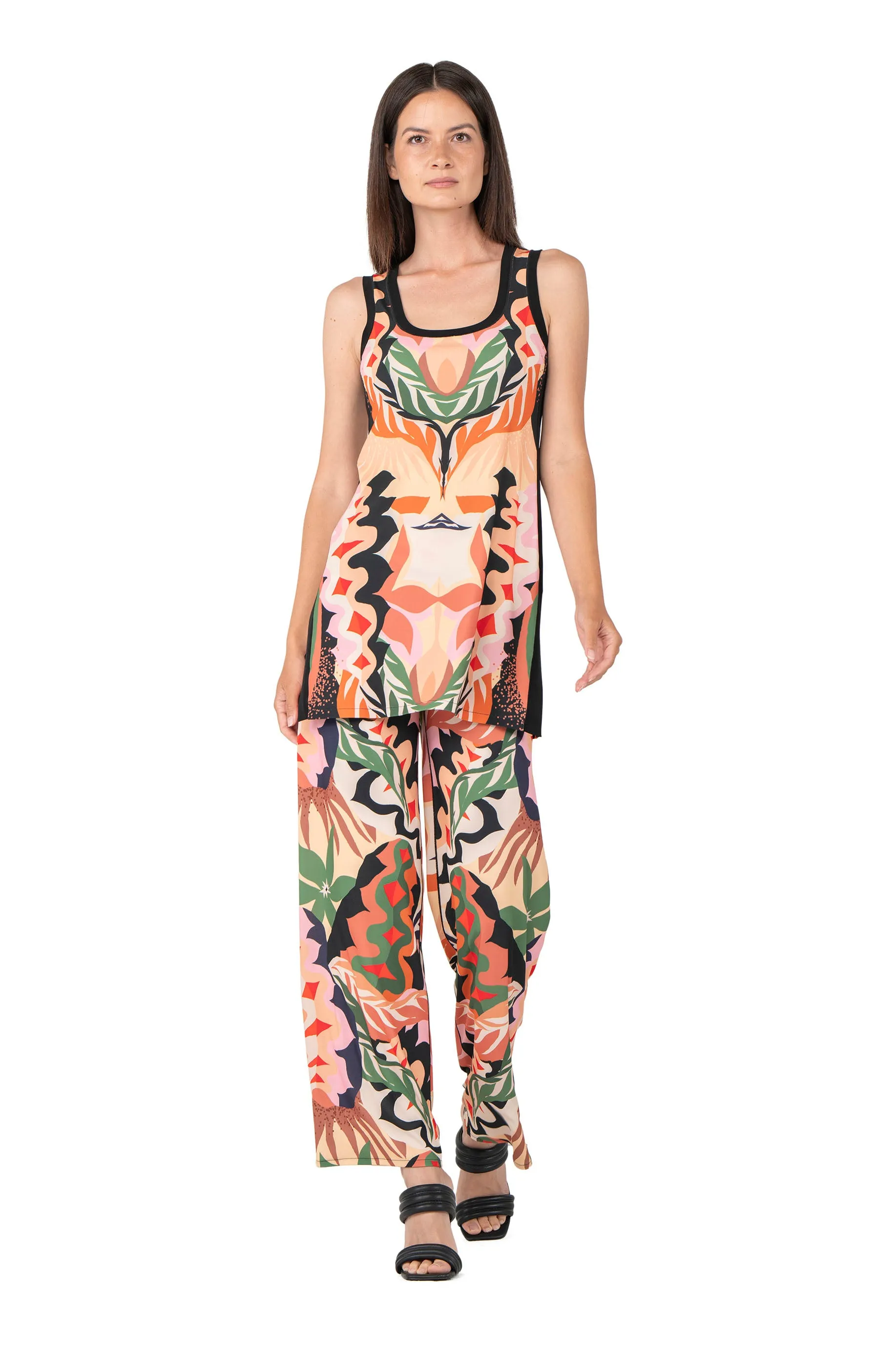 Banded Slit Long Tunic