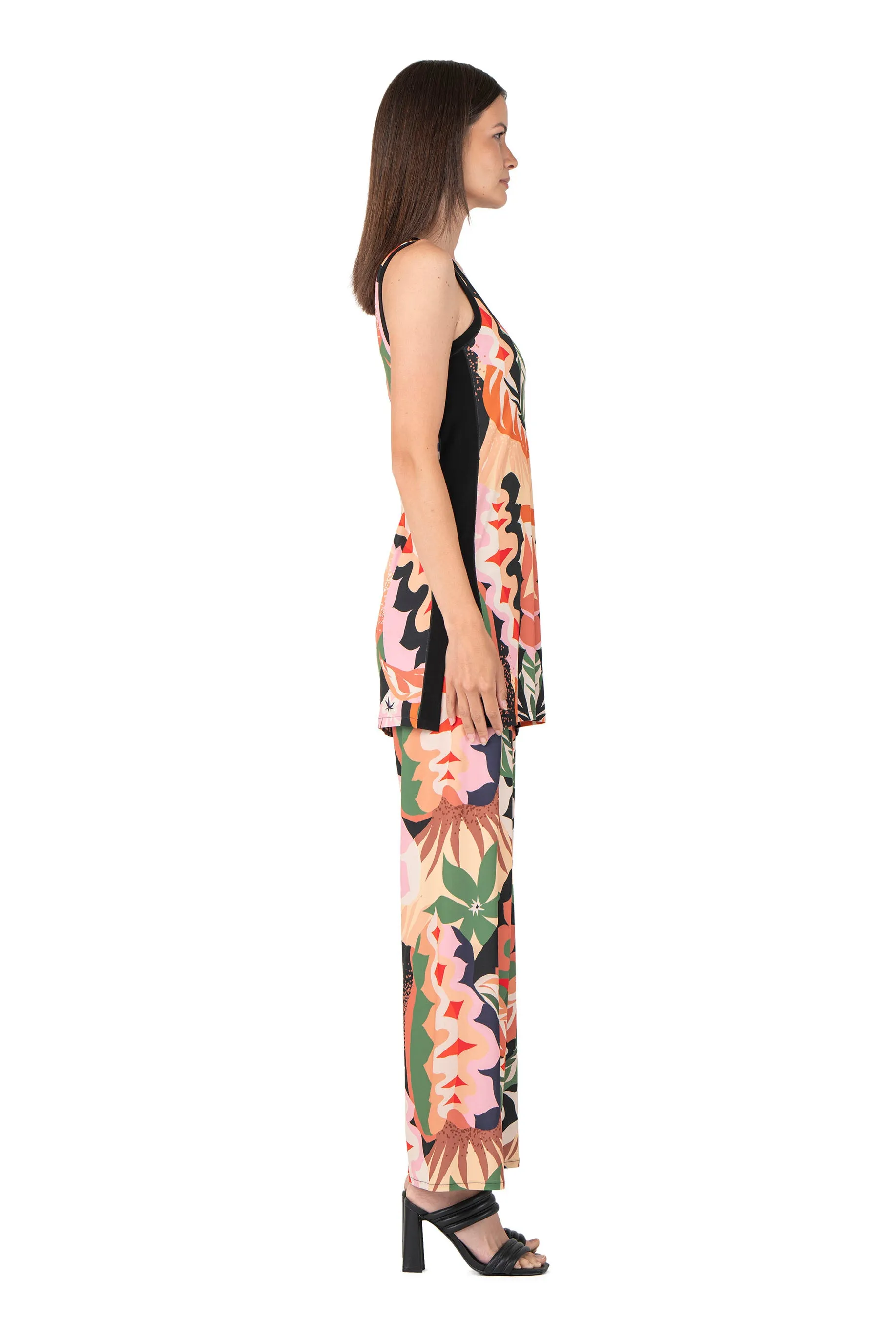 Banded Slit Long Tunic