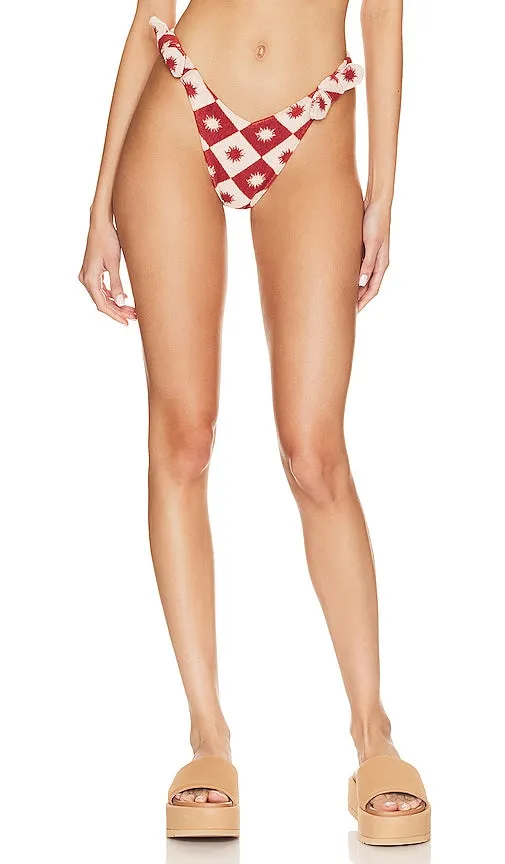 BEACH RIOT Pepper Bikini Bottom in Brick