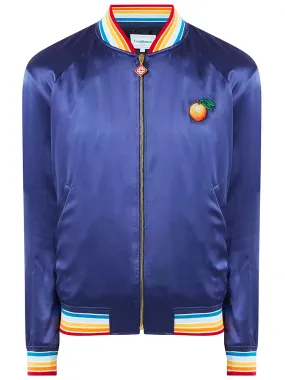 CASABLANCA Casa Talisman Patch Souvenir Jacket Navy