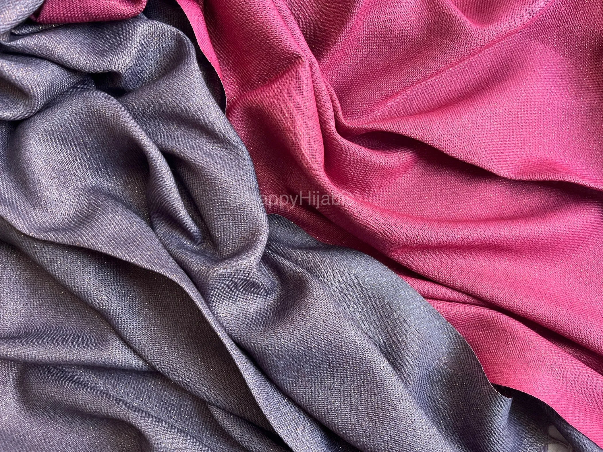 Reversible Moonlight Pashmina- Pink purple