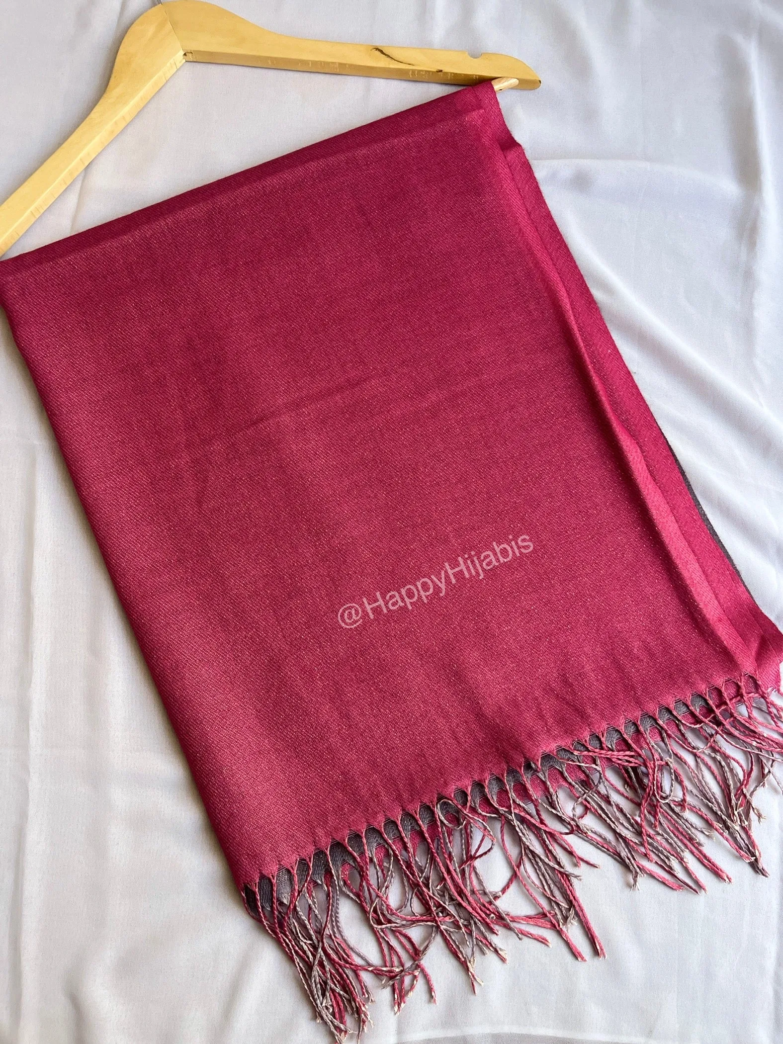 Reversible Moonlight Pashmina- Pink purple