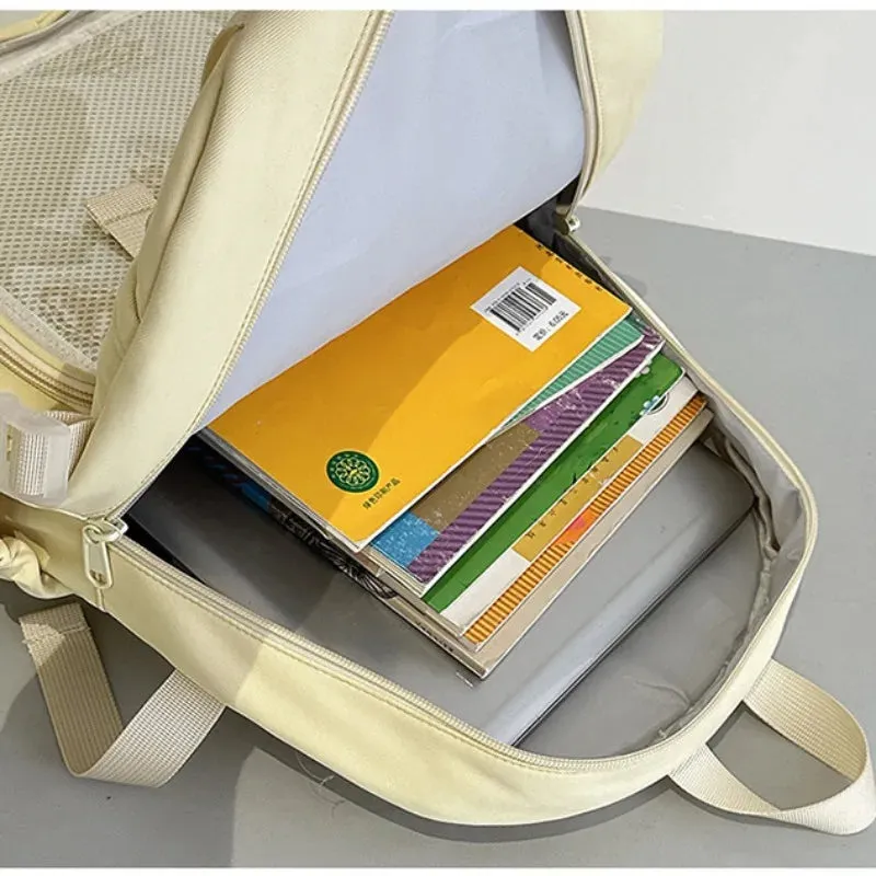 UAKISS  -  Ita Backpacks Teenage Girls Transparent Canvas School Bag New Preppy Style Popular Dispaly Rucksack High-capacity Autumn Сумка