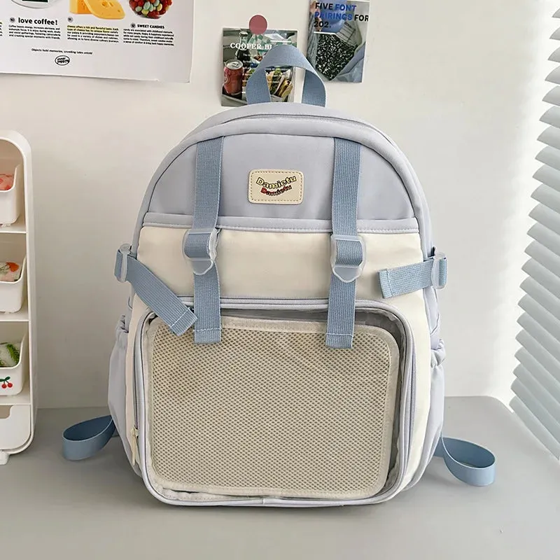 UAKISS  -  Ita Backpacks Teenage Girls Transparent Canvas School Bag New Preppy Style Popular Dispaly Rucksack High-capacity Autumn Сумка