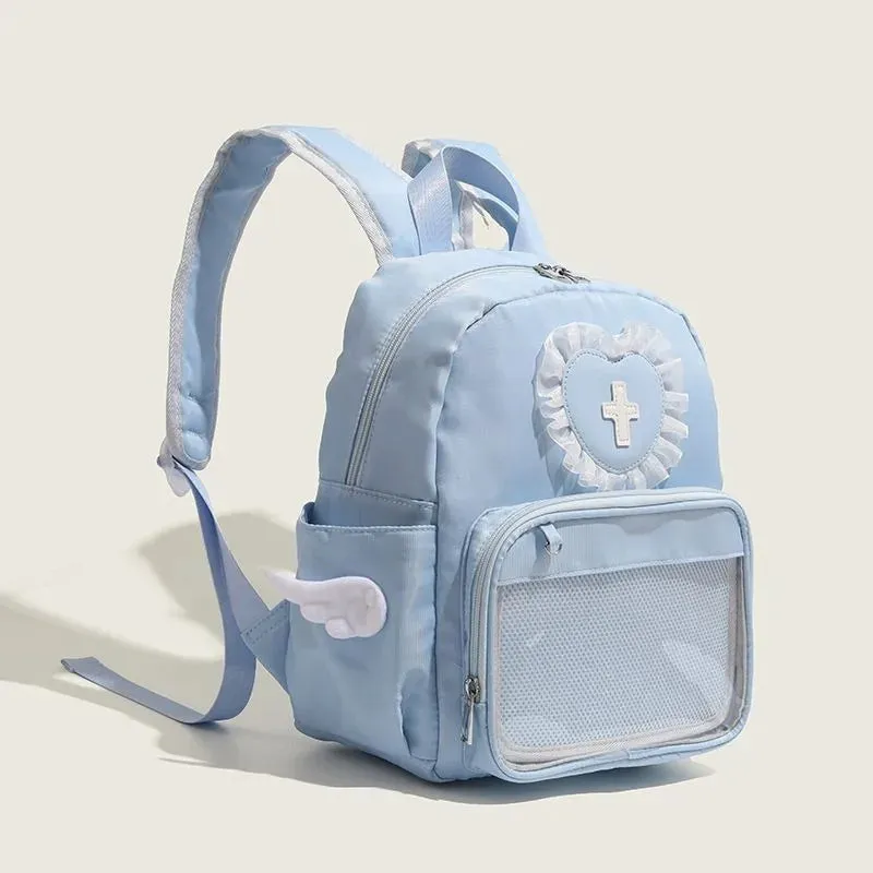UAKISS  -  Ita Bag 2024 New Teenage Girls Backpacks Transparent 2024 New Preppy Style Canvas School Bag Summer Canvas Rucksack Display