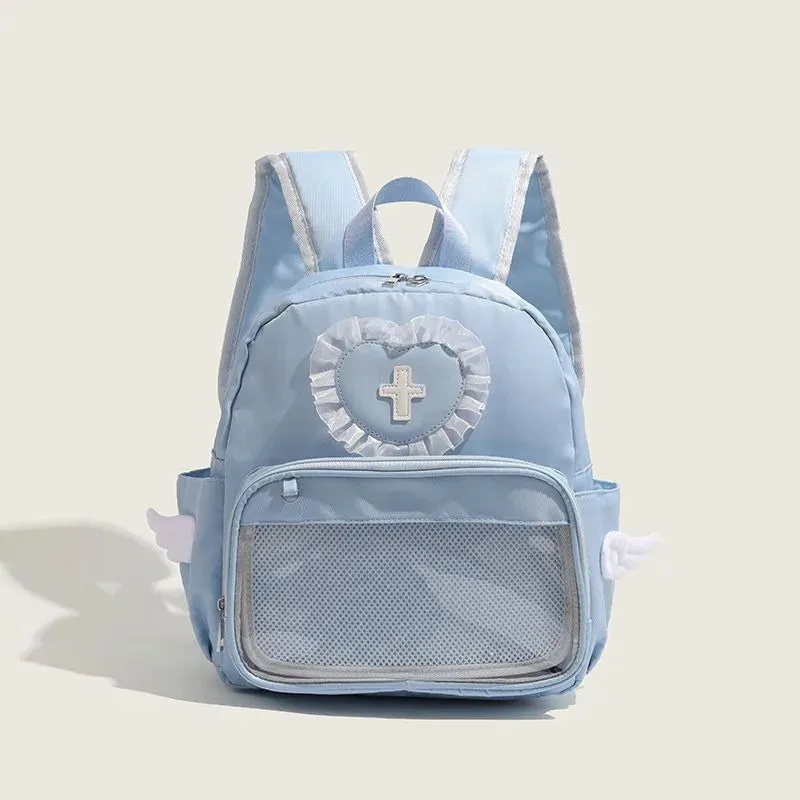 UAKISS  -  Ita Bag 2024 New Teenage Girls Backpacks Transparent 2024 New Preppy Style Canvas School Bag Summer Canvas Rucksack Display