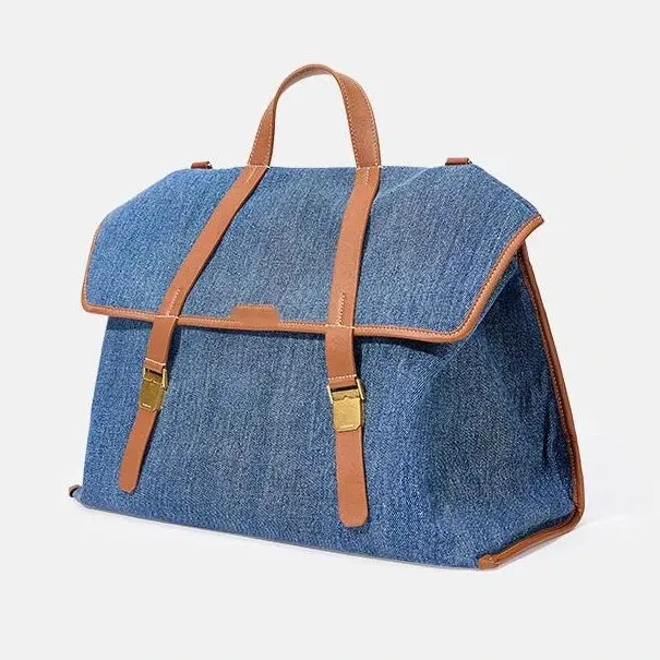 UAKISS  -  Korean Fashion High-capacity Backpacks Denim Canvas School Bag for Women Simple Solid Chic Designed Rucksack Сумка Bolsa Mujer