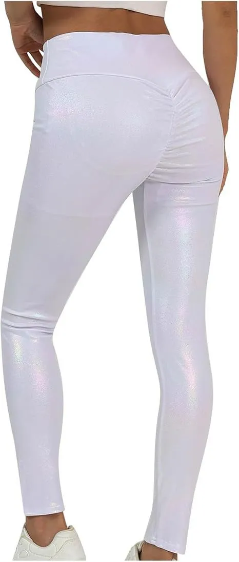 Women's Pants Casual Fashion Bright Face Scrunch Butt Lifting Long Pant Tight Slim-Fit Breathable Sexy Leggings S5019320